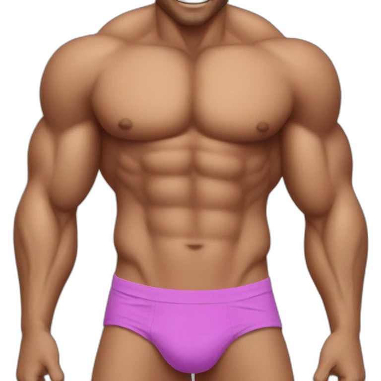 Male muscular bikini round largebutt emoji