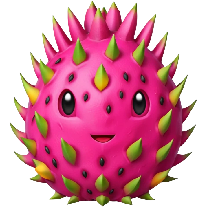 dragon fruit, rounded shape, bright colors emoji