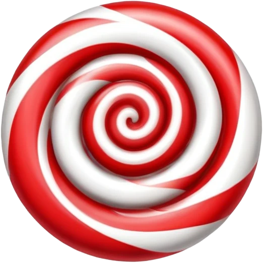 peppermint candy with red and white swirl emoji