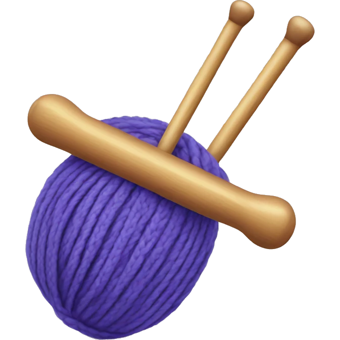 Knitting needles emoji