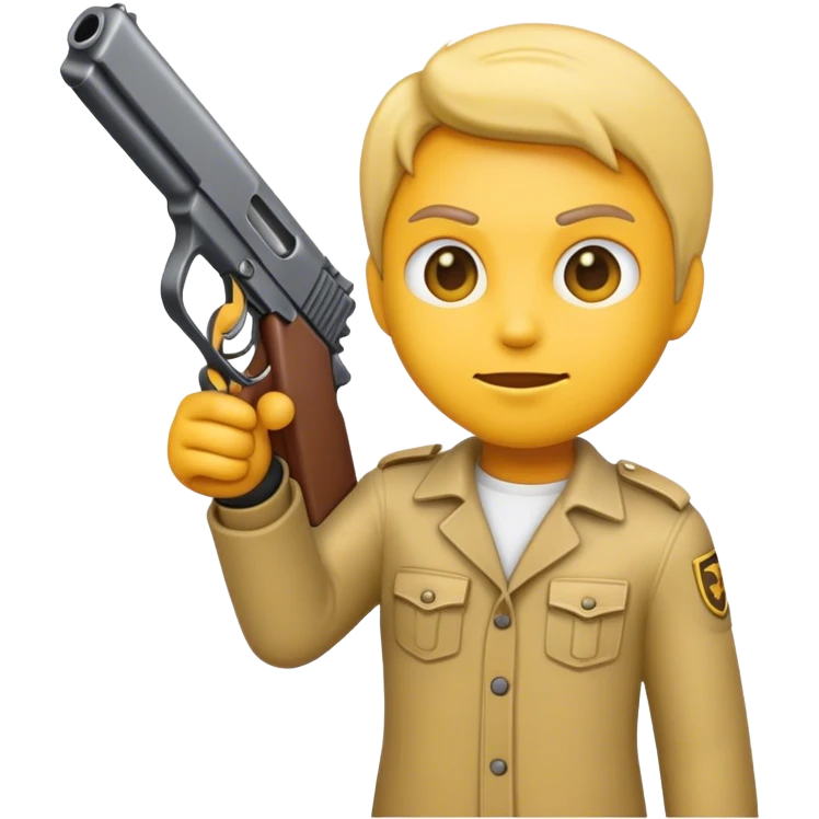 standard emoji holding gun  emoji