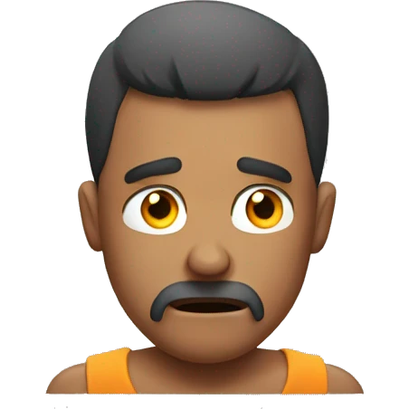 Stressed muscular man emoji