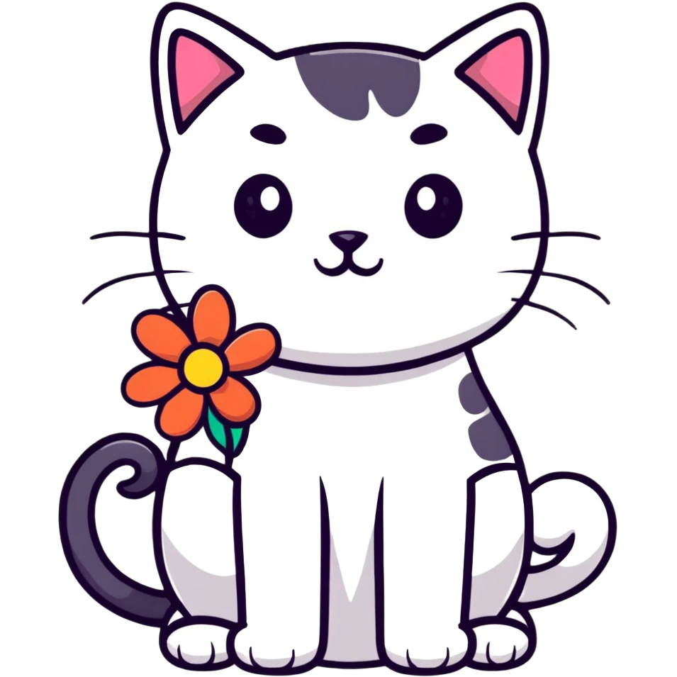 cat with flowers emoji