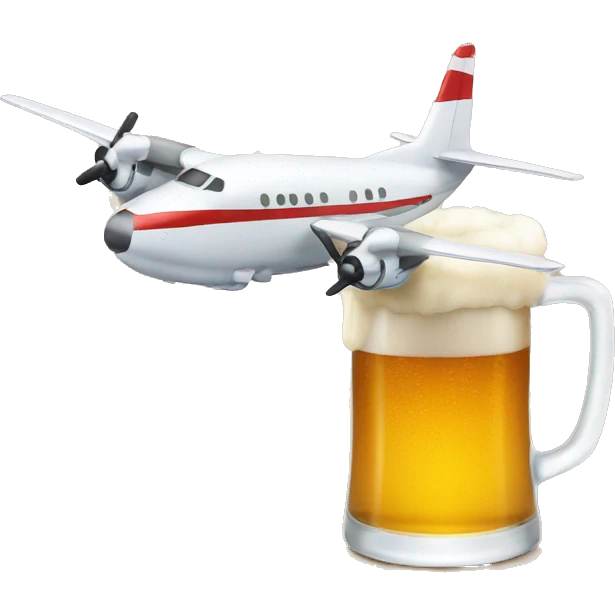 beer in a plane emoji