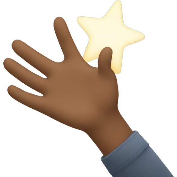 Reach for the stars emoji