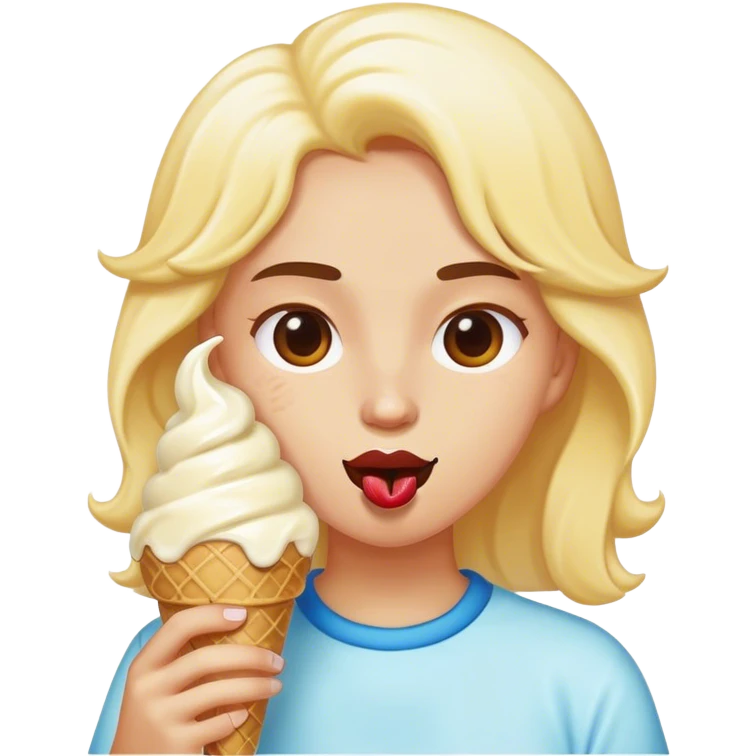 Me eating icecream emoji