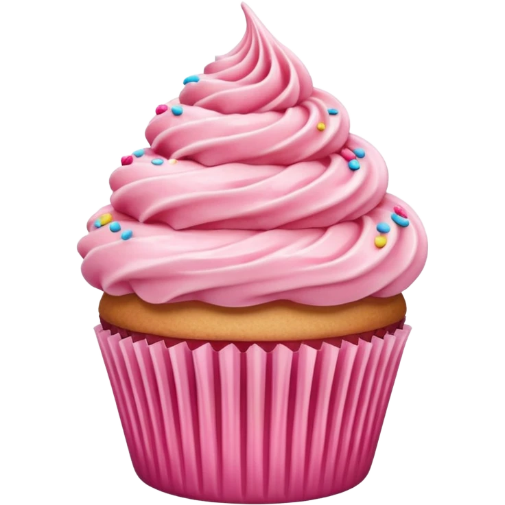 Cupcake with pink icing emoji
