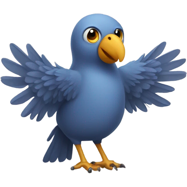 Bird with strong human arms emoji