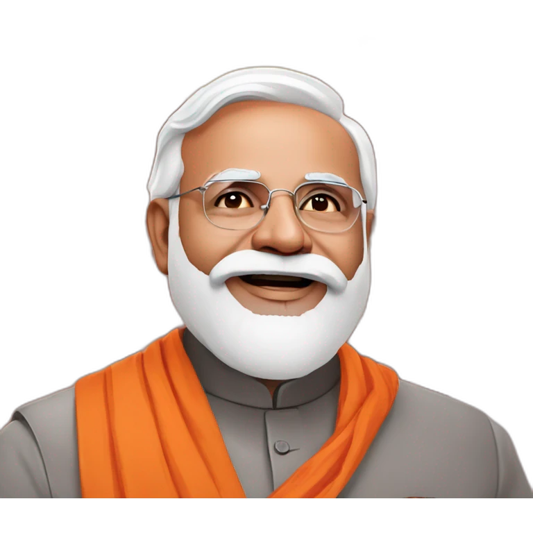 Narendra modi With Ram mandir emoji
