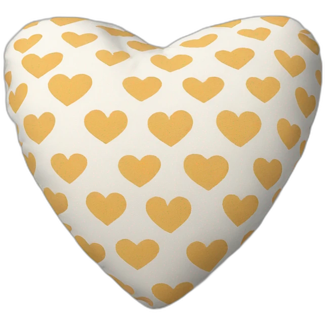 pawprints pattern on heart shaped cushion emoji