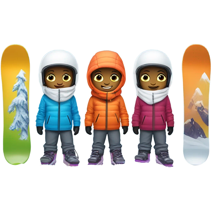 Frozen snowboarders  emoji