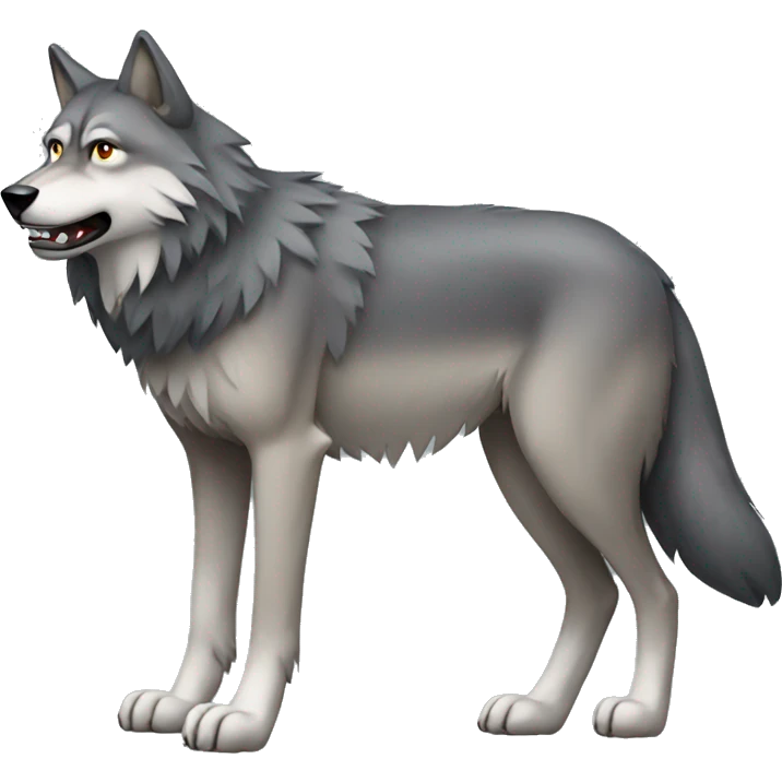 full body wolf emoji