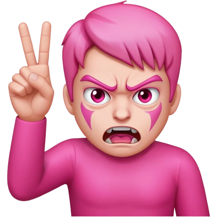 pink skin flipping off emoji