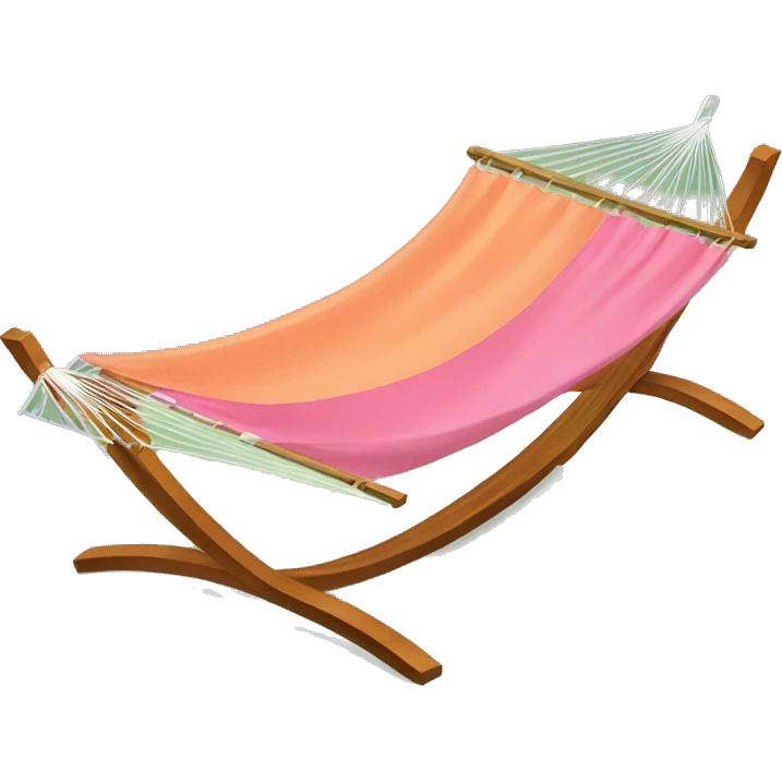 Orange and pink hammock  emoji