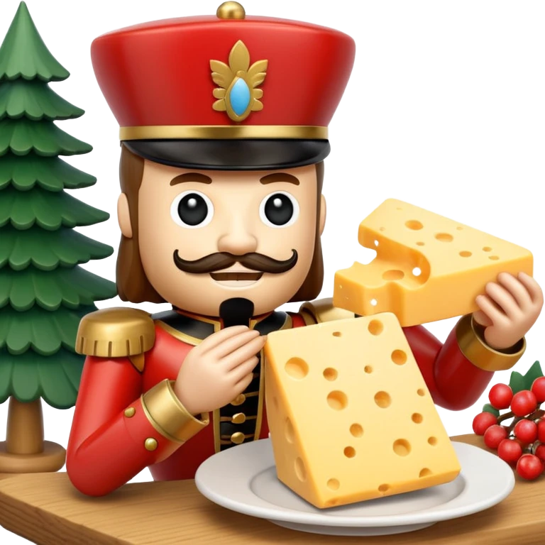Nutcracker eating cheese emoji