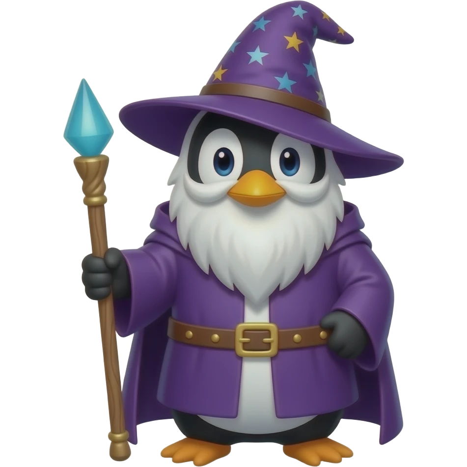 Penguin Wizard emoji
