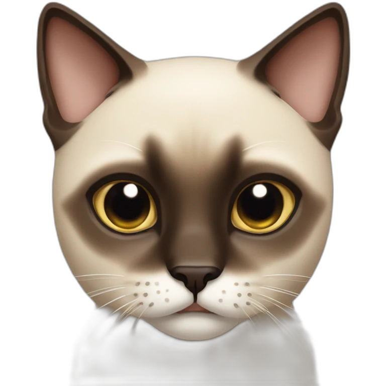Very angry Siamese cat with dark brown hair emoji