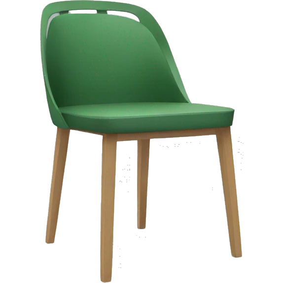 green dining modern chair - front look emoji