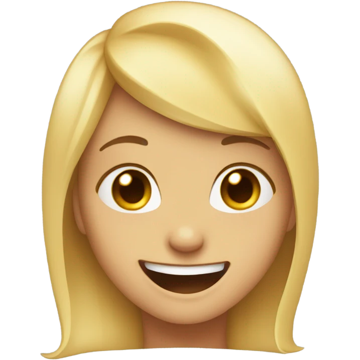 a girl laughing heartily with tears in her eyes. emoji