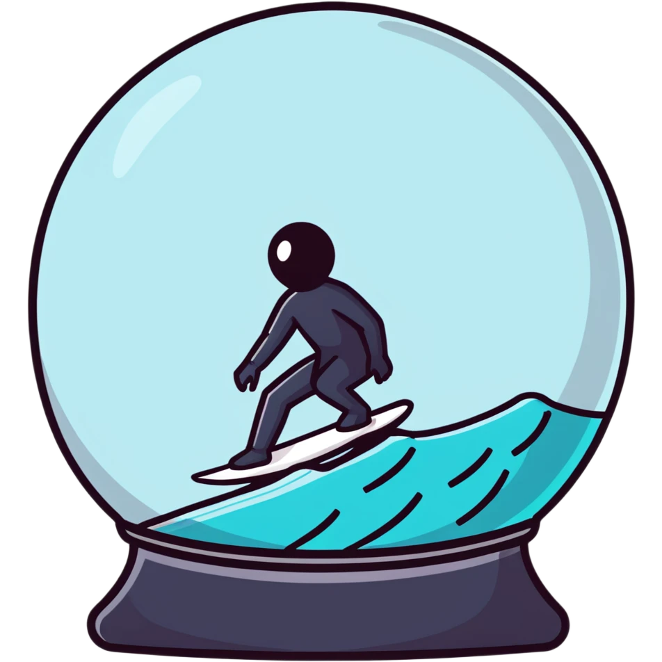  Crystal ball with surfer emoji