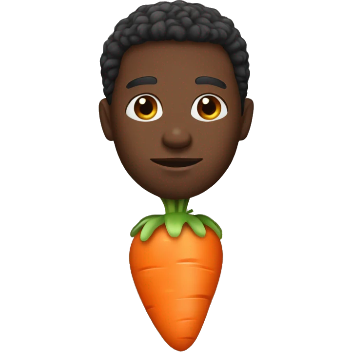 black man with carrot emoji
