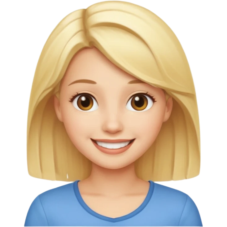 blonde womand, cute, from sector commercial emoji