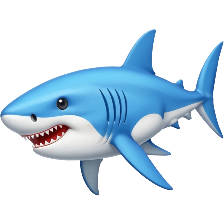 Un tiburón con tenis azules  emoji
