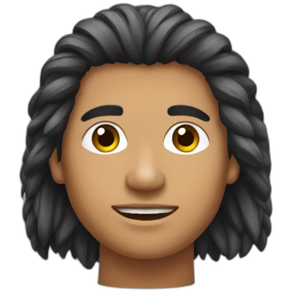 indigena de la amazonia,men,cabelo tigela  emoji