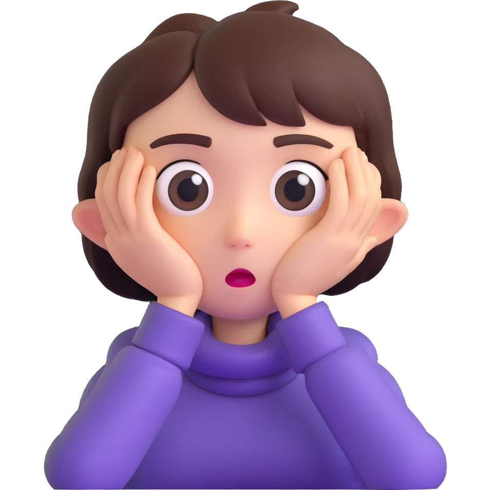 face with two hands around neck, wide eyes, annoyed expression emoji