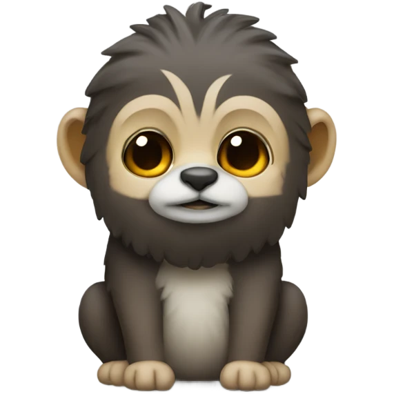 Monito con cara tierna emoji