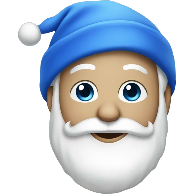 blue christmas santa white emoji