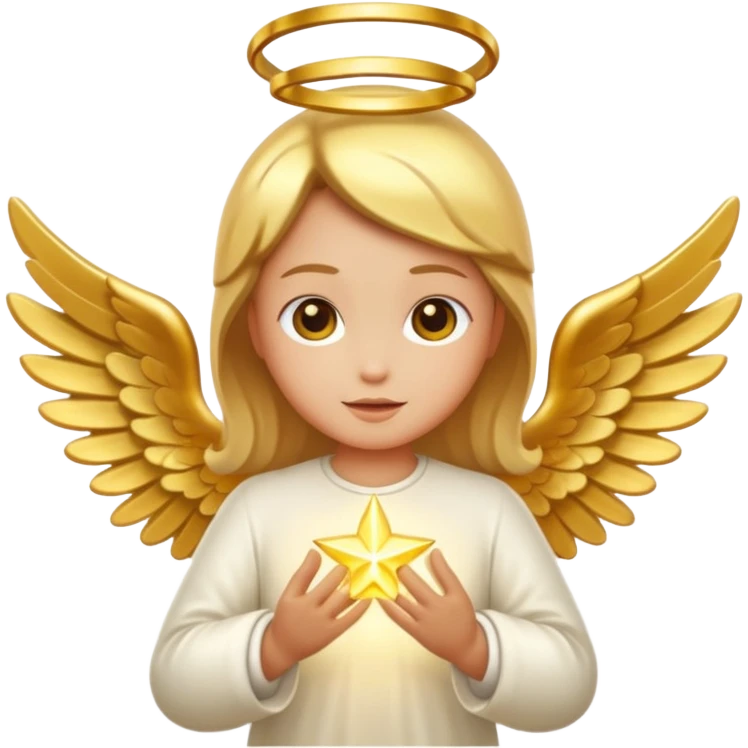 Christmas angle gold like light emoji