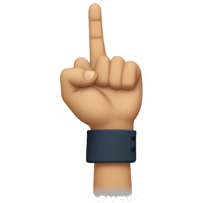 Left Hand with two fingers up, keep the two fingers together emoji