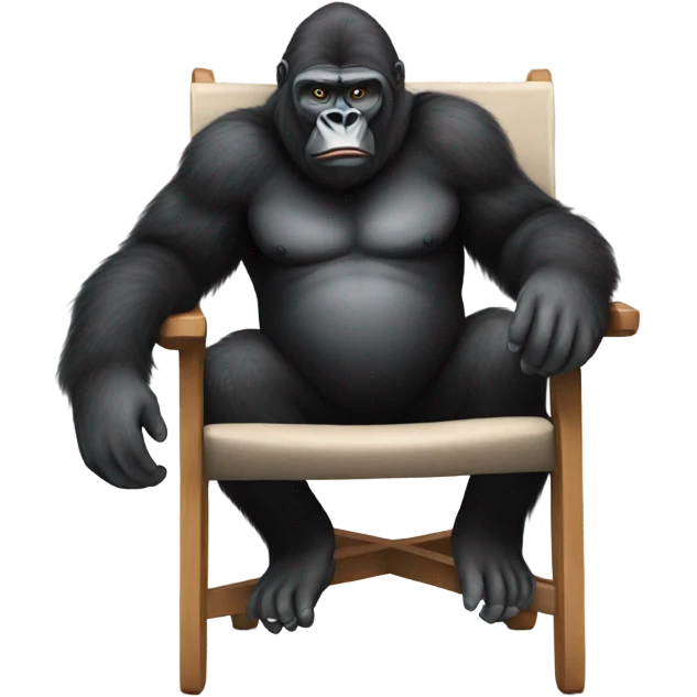 Gorilla on chair emoji