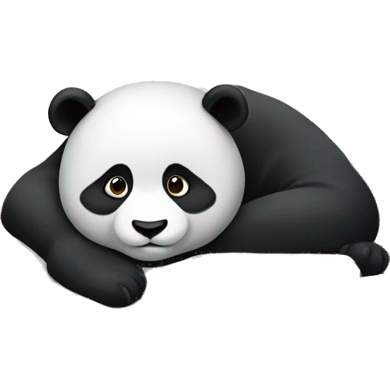 Panda lying on couch with blanket emoji