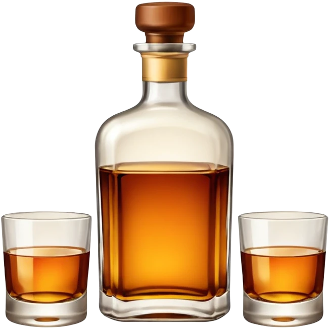 A bottle of whiskey emoji