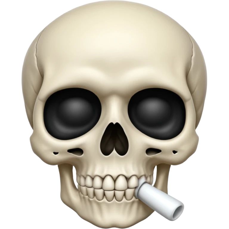 Skull shushing emoji