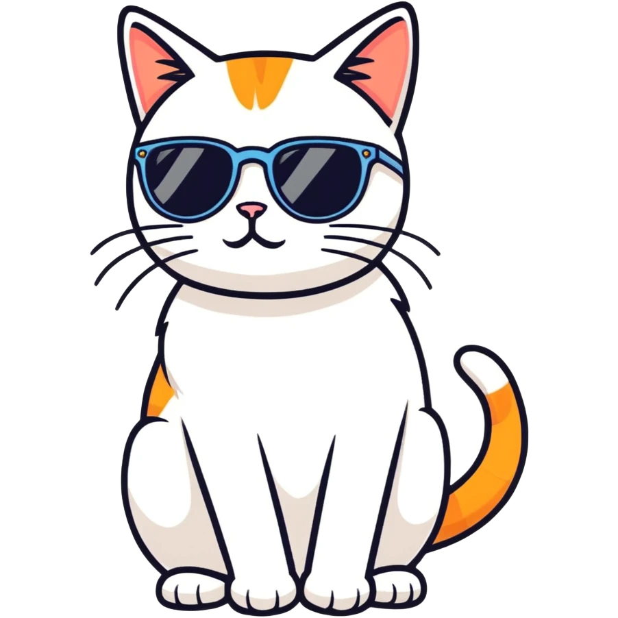 Cat with sunglasses emoji