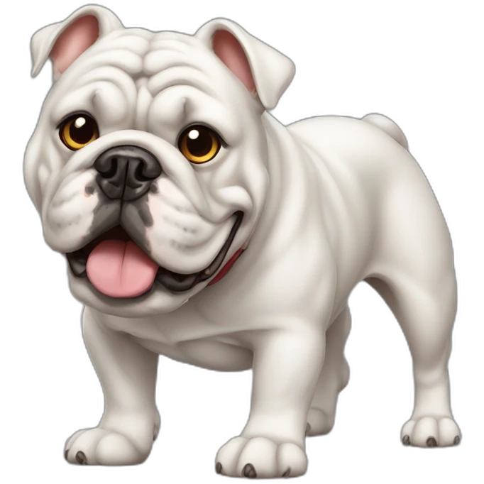 Dog Bulldog full-height emoji