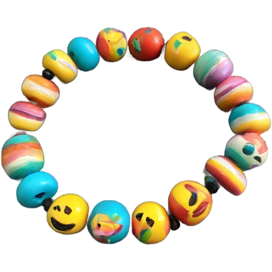 A gorgeous and beautiful colorful clay bead bracelet  emoji