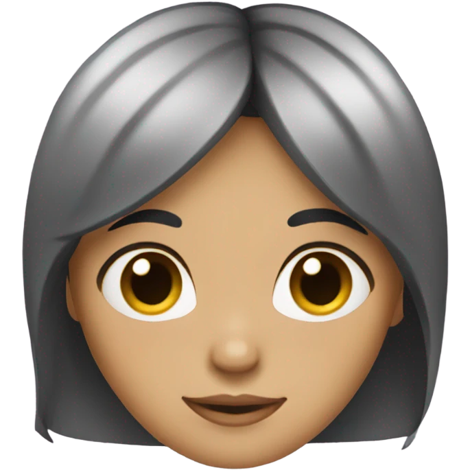 A girl with medium black hair emoji