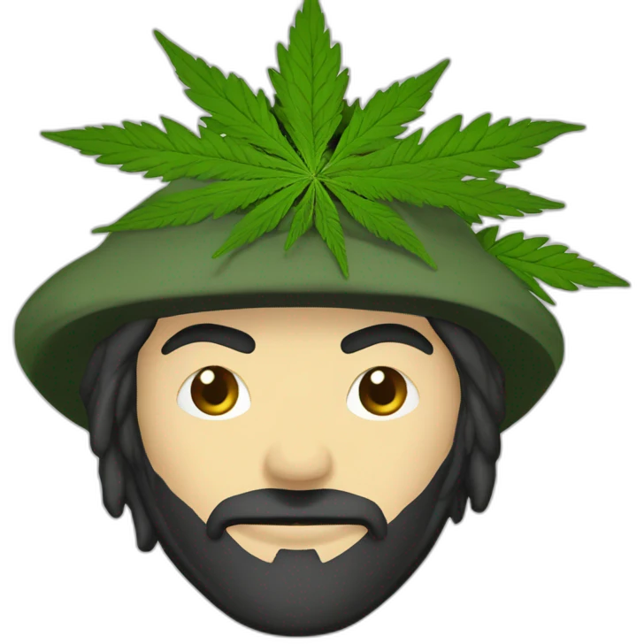 Samouraï cannabis emoji