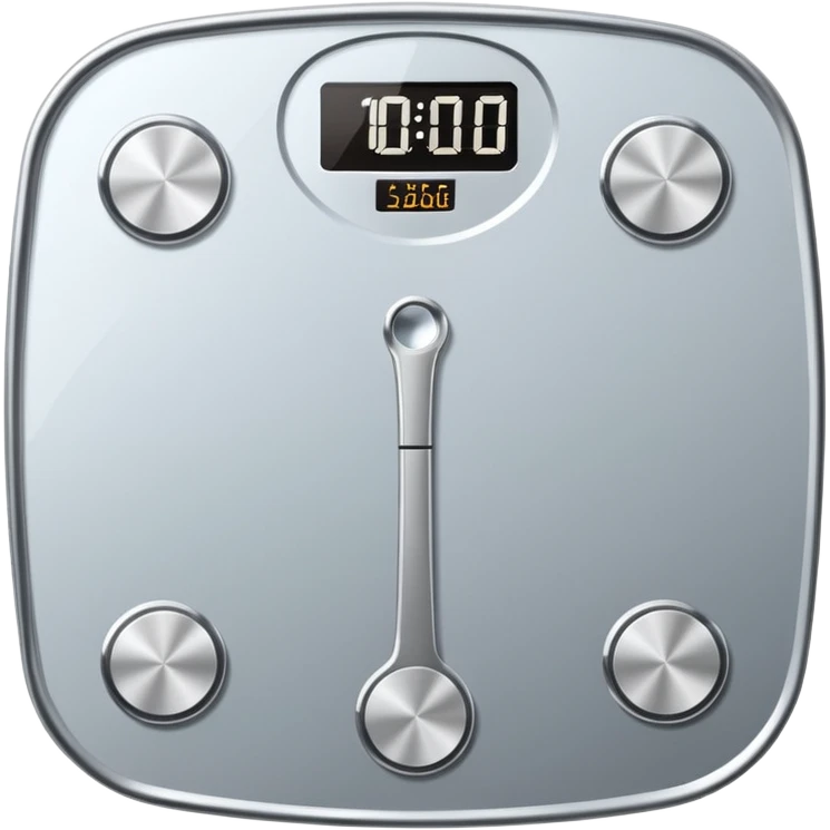 Digital weight scale with 0:00 on it emoji