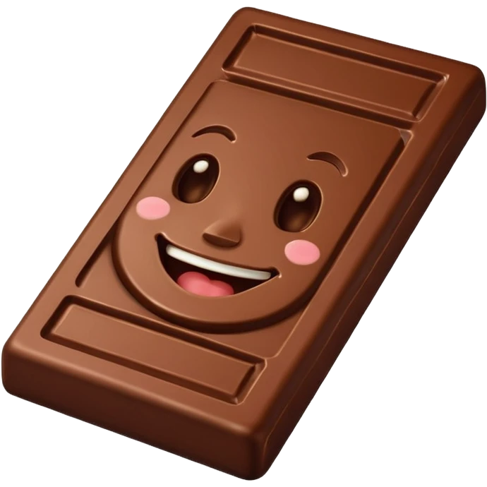  chocolate bar with a face emoji