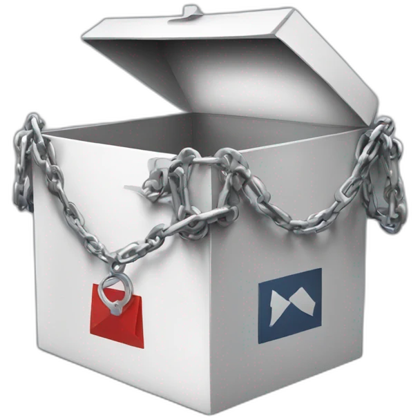 ballot box in chains sad emoji