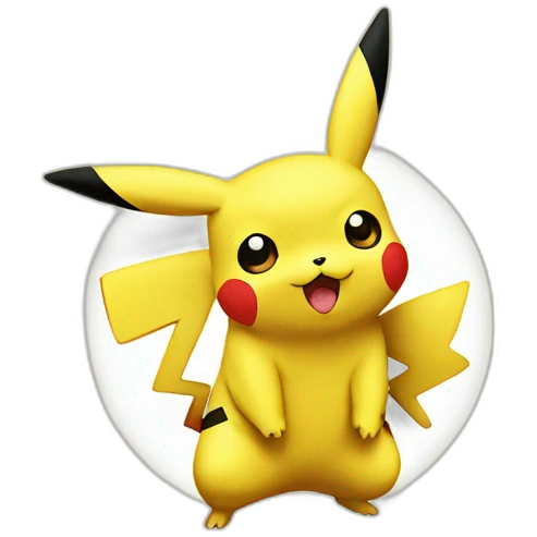 Pikachu with trump emoji
