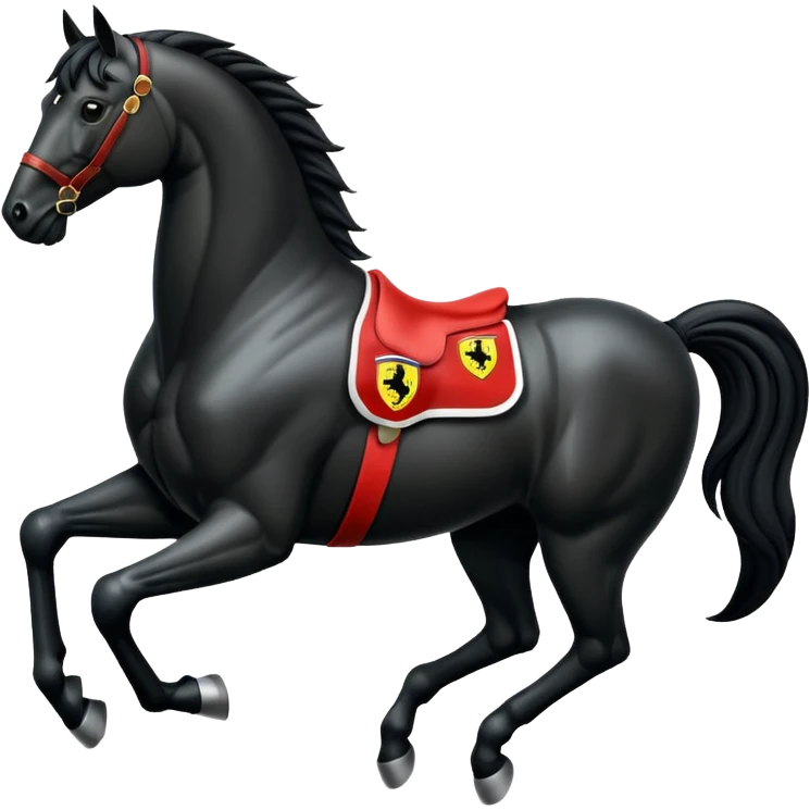 Ferrari horse black emoji