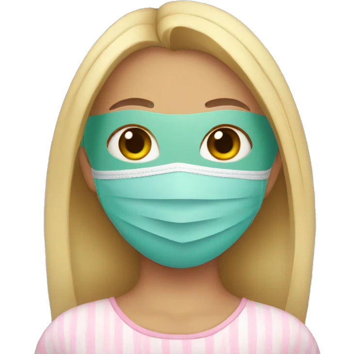 Girl with mask emoji