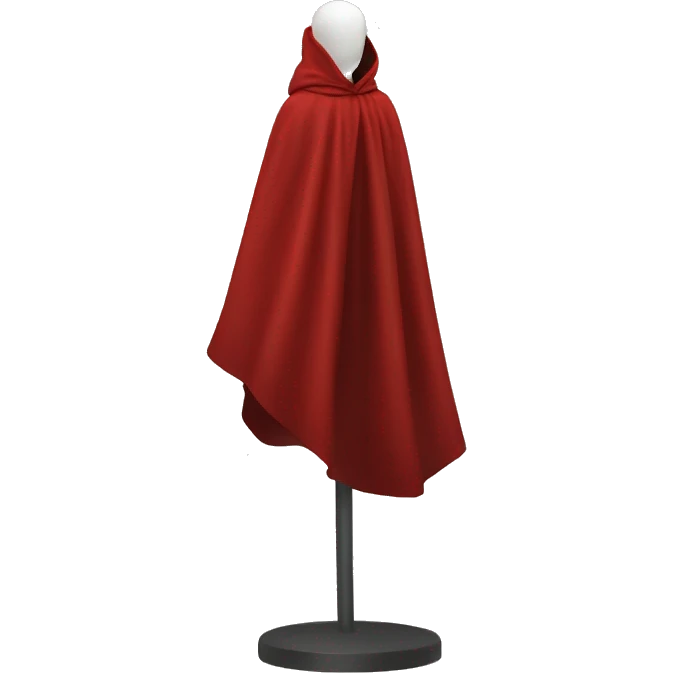 faceless mannequin flying red cape without hood emoji