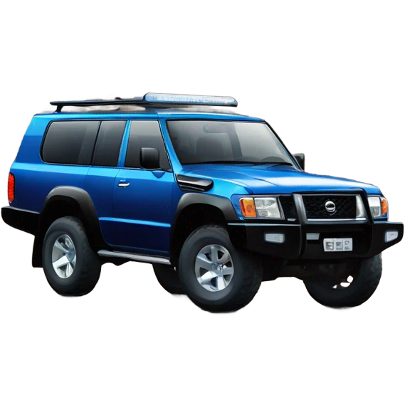4WD blue and black Nissan patrol gq  emoji